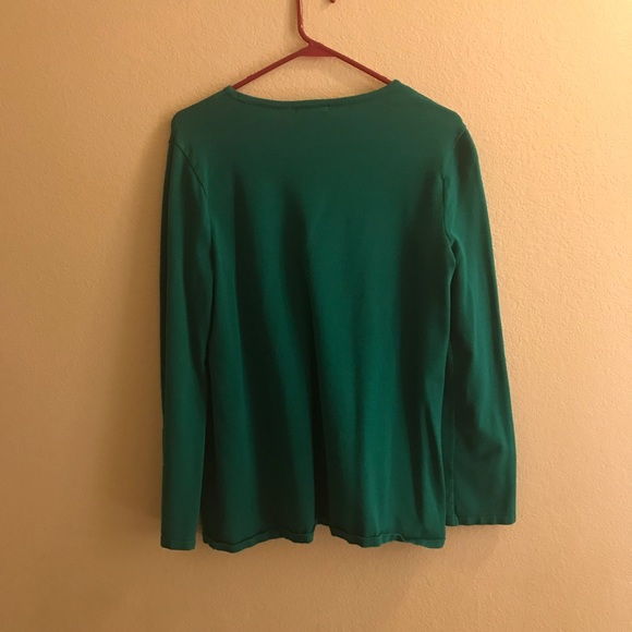 ❤️ Ladies size medium lovely green three-quarter length sleeve sweater - Picture 3 of 8